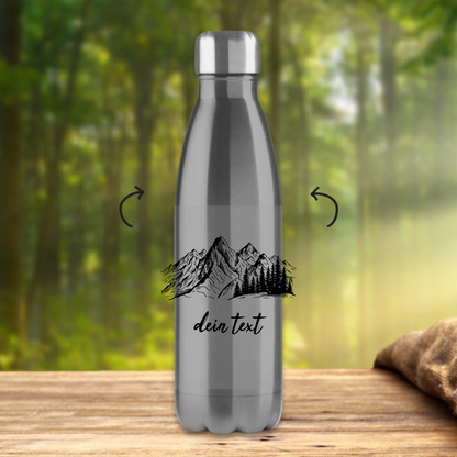 Edelstahl-Thermoflasche Berge Personalisiert