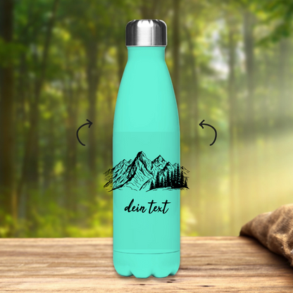 Edelstahl-Thermoflasche Berge Personalisiert