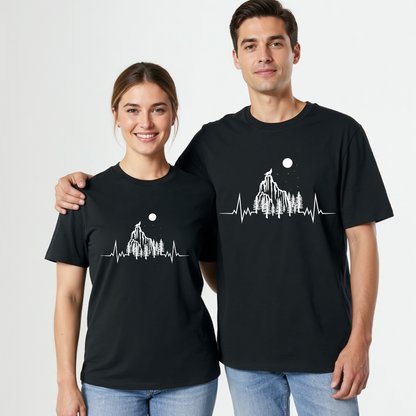 Unisex Bio T-Shirt Herzschlag wandern