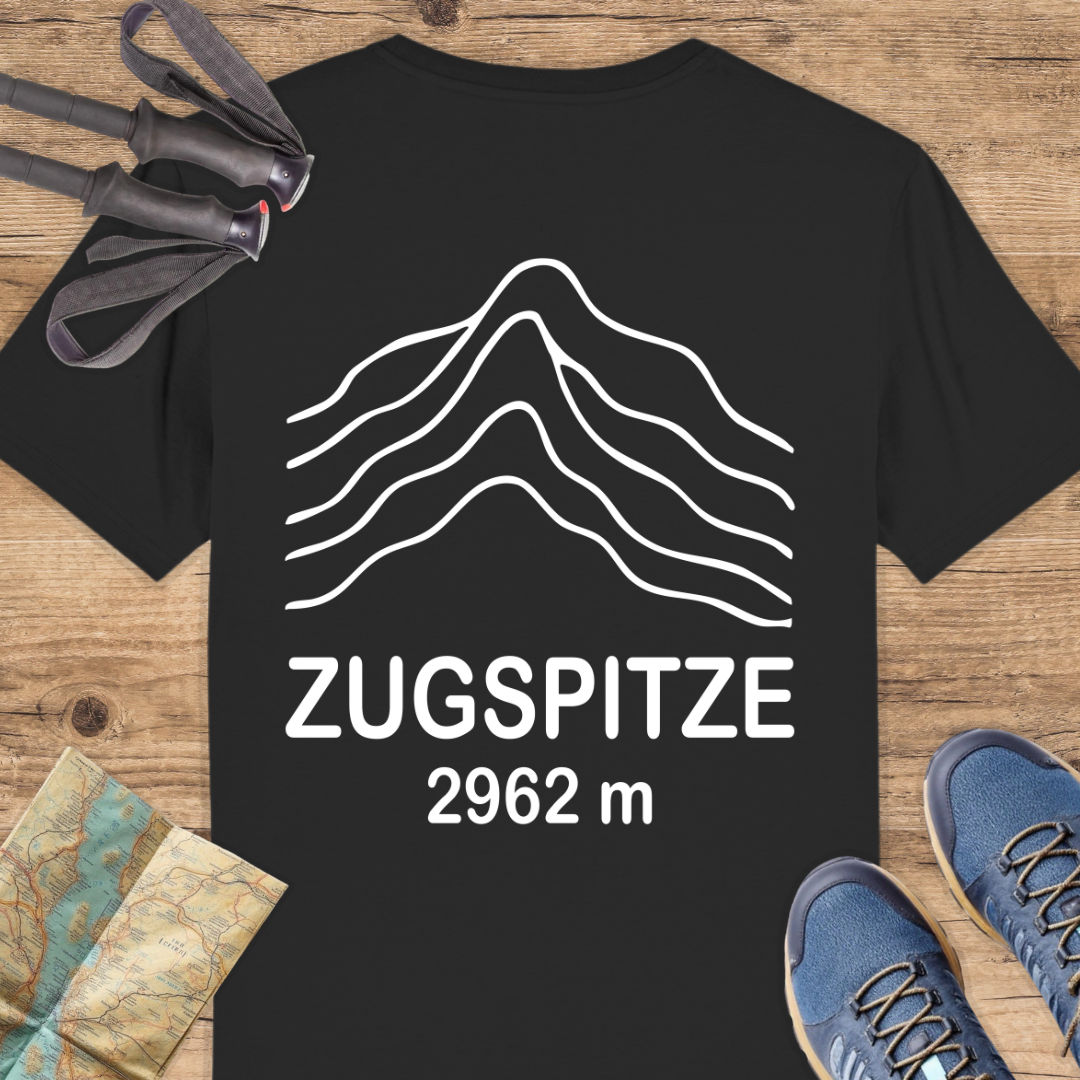 Unisex Bio T-Shirt Zugspitze, Backprint