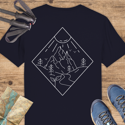 Unisex Bio T-Shirt Line Art Berge
