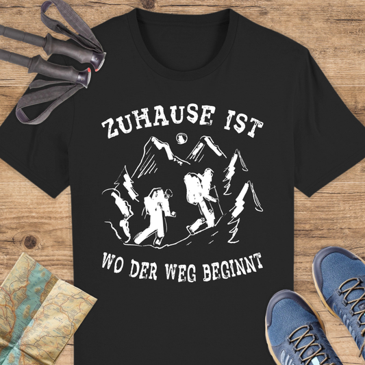 Unisex Bio T-Shirt Zuhause ist wo der Weg beginnt