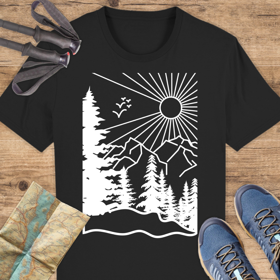 Unisex Bio T-Shirt Wald Linien