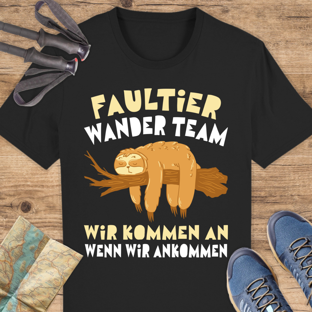 Unisex Bio T-Shirt Faultier wanderteam