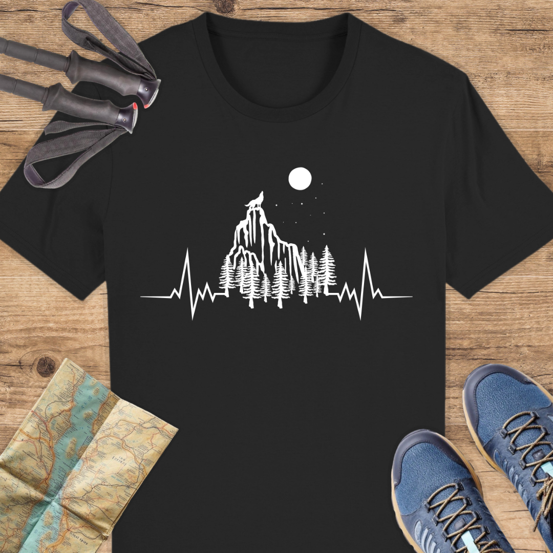 Unisex Bio T-Shirt Herzschlag wandern