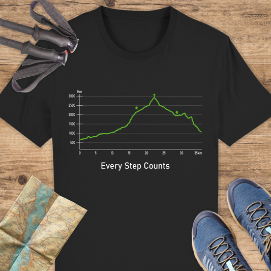 Unisex Bio T-Shirt Höhenprofil