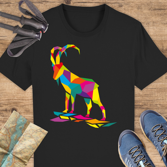Unisex Bio T-Shirt Bunter Polygon Steinbock