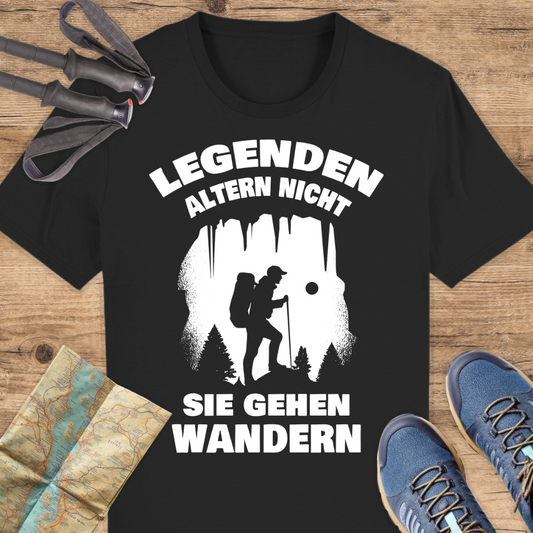 Unisex Bio T-Shirt Legenden gehen wandern