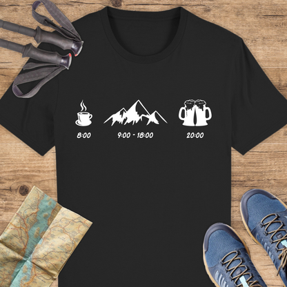Unisex Bio T-Shirt Tagesplan wandern