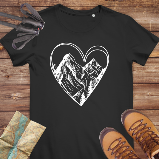 Damen Medium Fit Bio T-Shirt Berge