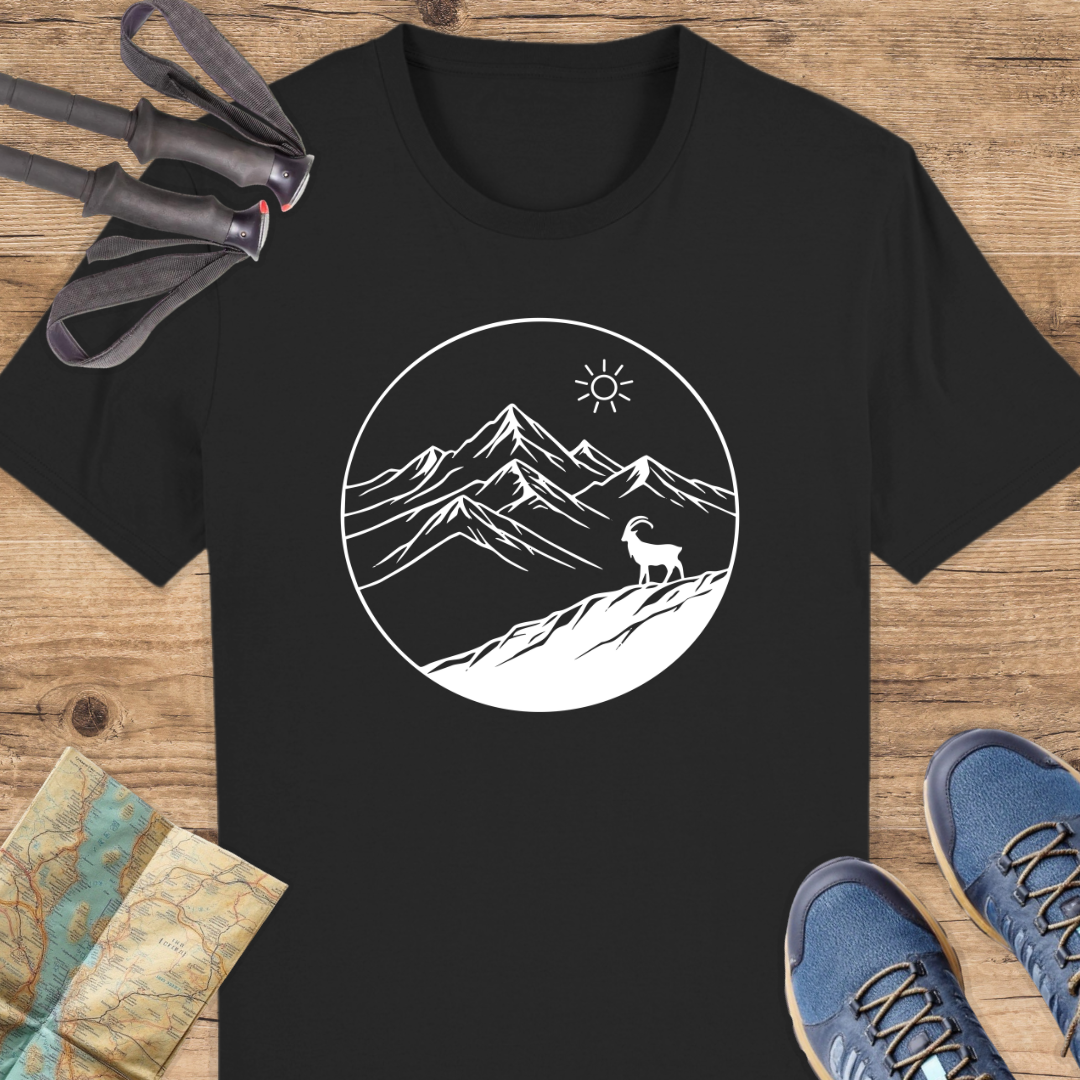Unisex Bio T-Shirt Line Art Berge
