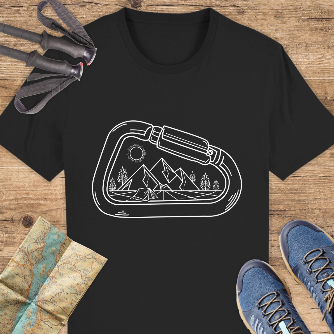 Unisex Bio T-Shirt Karabiner Berge