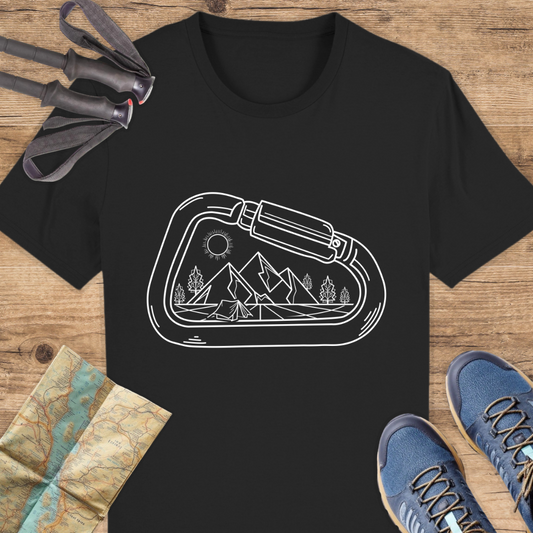 Unisex Bio T-Shirt Karabiner Berge