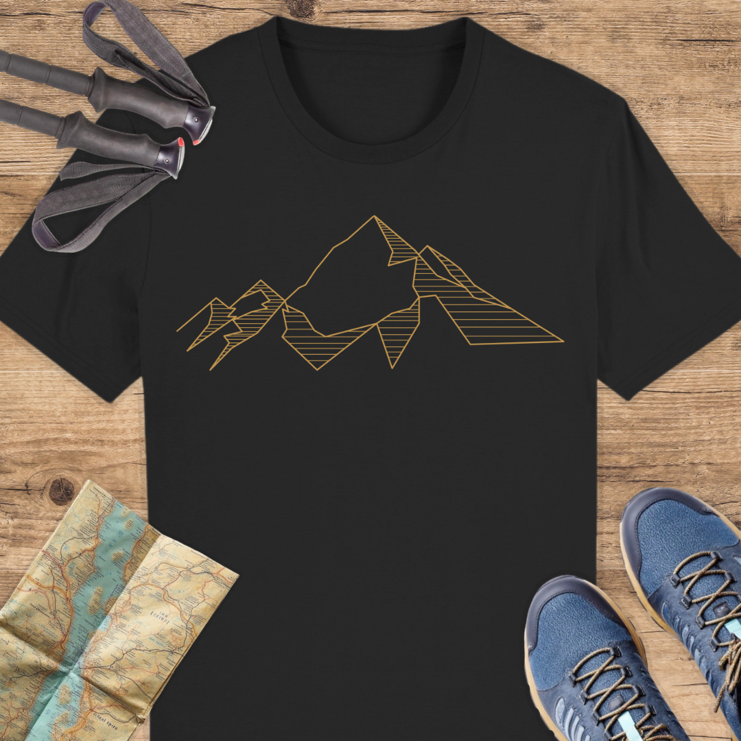 Unisex Bio T-Shirt Line-Art Berge