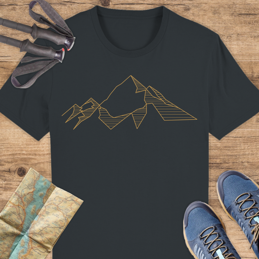 Unisex Bio T-Shirt Line-Art Berge