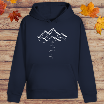 Hoodie Unisex Spuren Berge