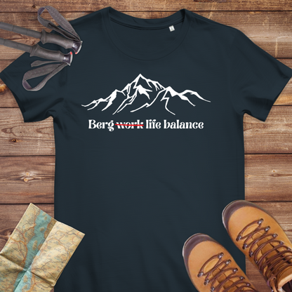 Damen Medium Fit Bio T-Shirt Berg life balance