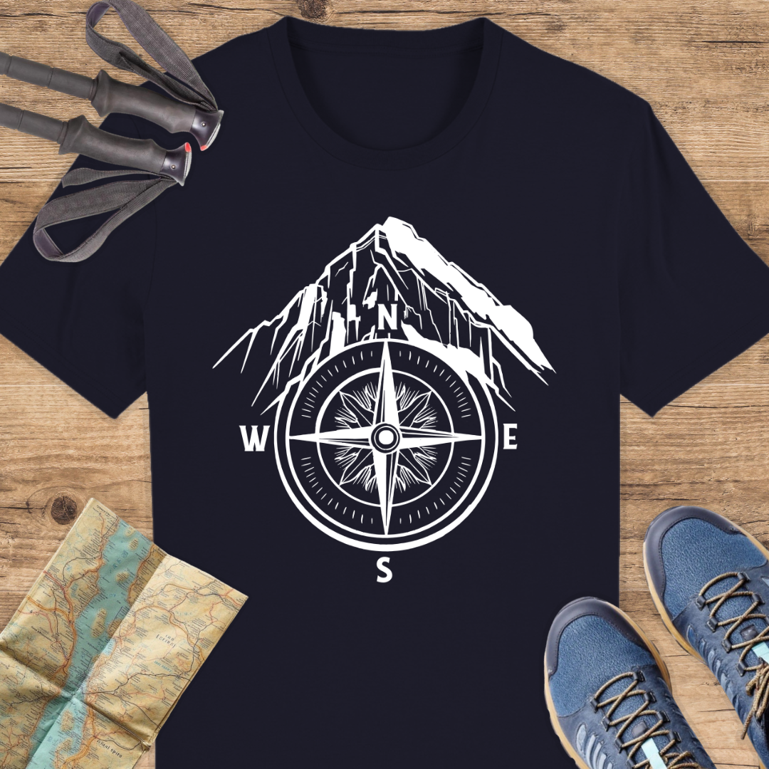 Unisex Bio T-Shirt Kompass Berge