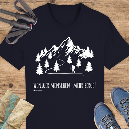 Unisex Bio T-Shirt Weniger Menschen