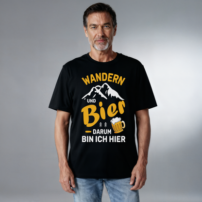Unisex Bio T-Shirt Wandern und Bier