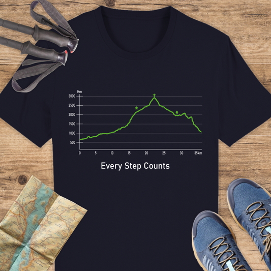 Unisex Bio T-Shirt Höhenprofil
