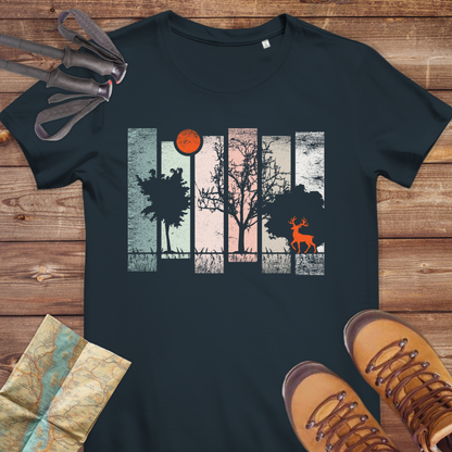 Damen Medium Fit Bio T-Shirt Vintage Wald