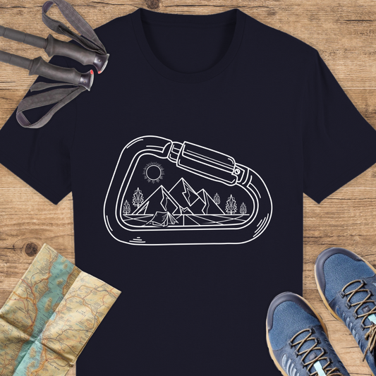 Unisex Bio T-Shirt Karabiner Berge