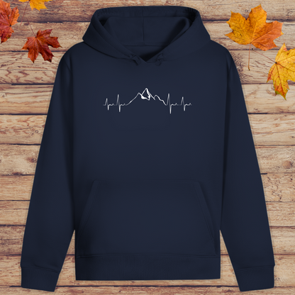 Hoodie Unisex Berge Herzschlag