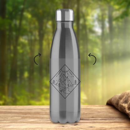 Edelstahl-Thermoflasche Line Art Berge