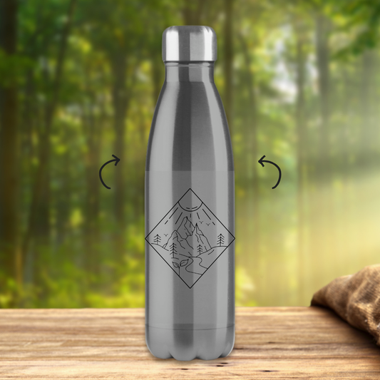 Edelstahl-Thermoflasche Line Art Berge