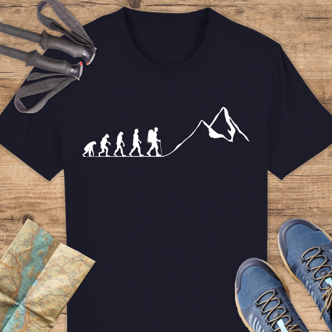 Unisex Bio T-Shirt Evolution Wandern