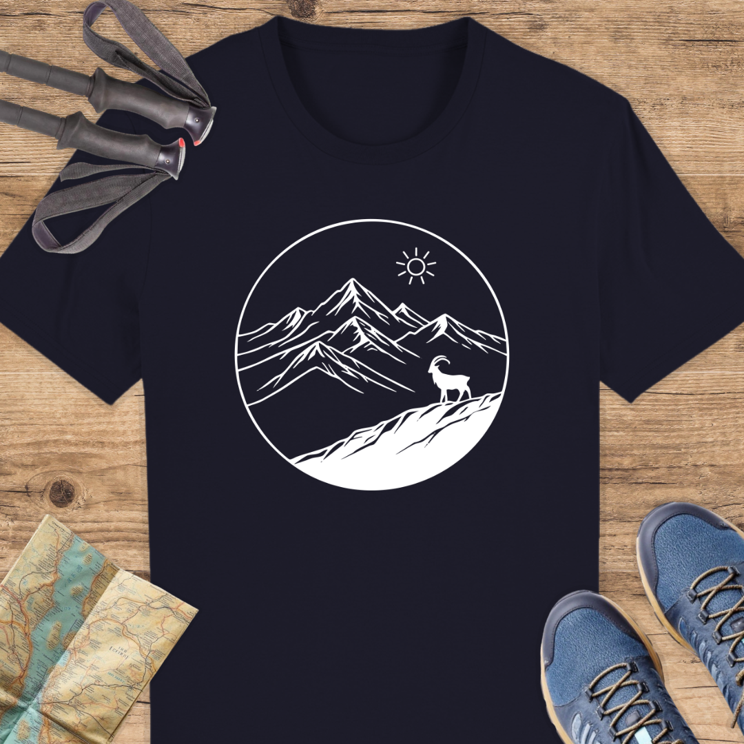 Unisex Bio T-Shirt Line Art Berge