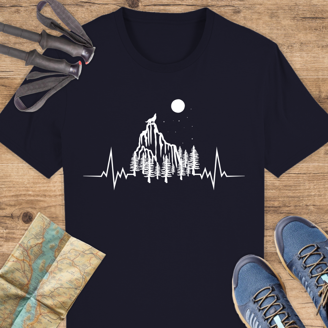 Unisex Bio T-Shirt Herzschlag wandern