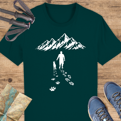 Unisex Bio T-Shirt Hund und Wanderer