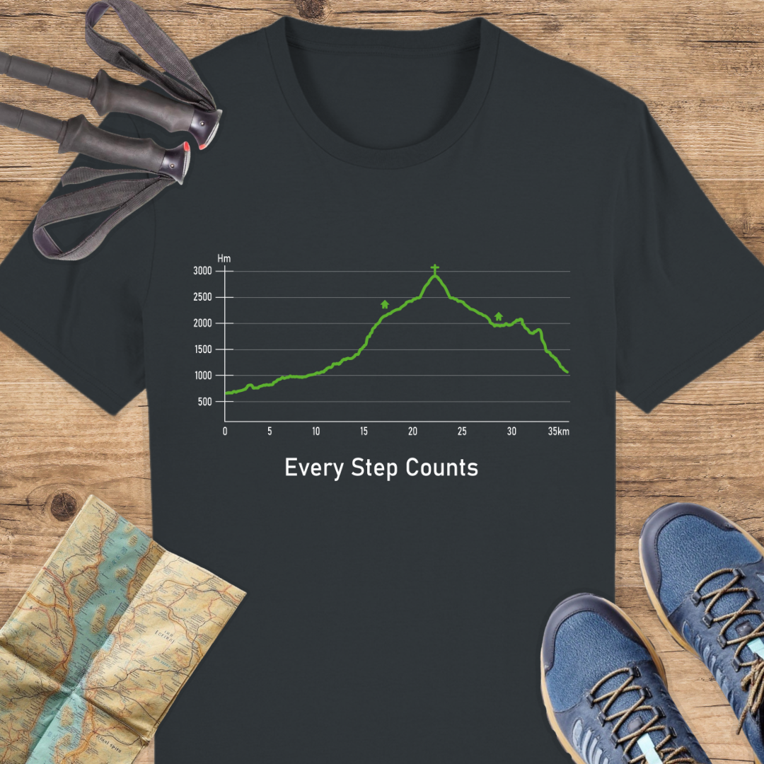 Unisex Bio T-Shirt Höhenprofil