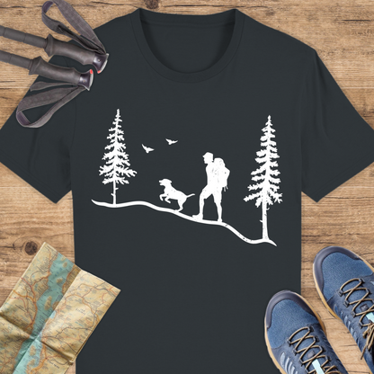 Unisex Bio T-Shirt Hund und wanderer