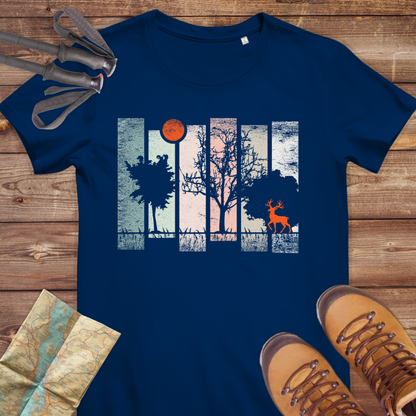 Damen Medium Fit Bio T-Shirt Vintage Wald