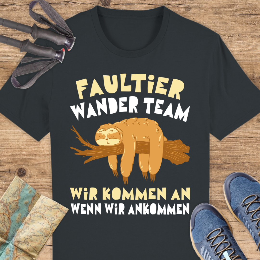 Unisex Bio T-Shirt Faultier wanderteam