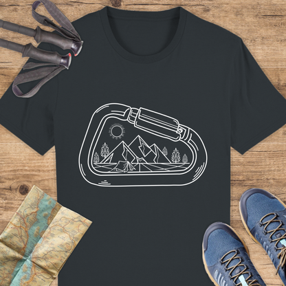 Unisex Bio T-Shirt Karabiner Berge