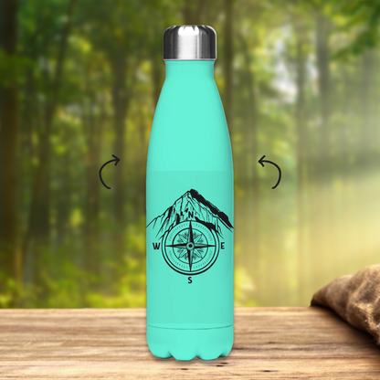 Edelstahl-Thermoflasche Kompass Berge