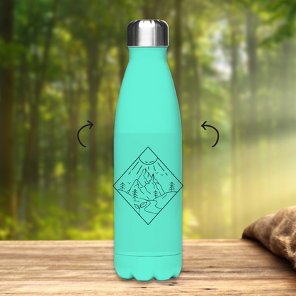 Edelstahl-Thermoflasche Line Art Berge