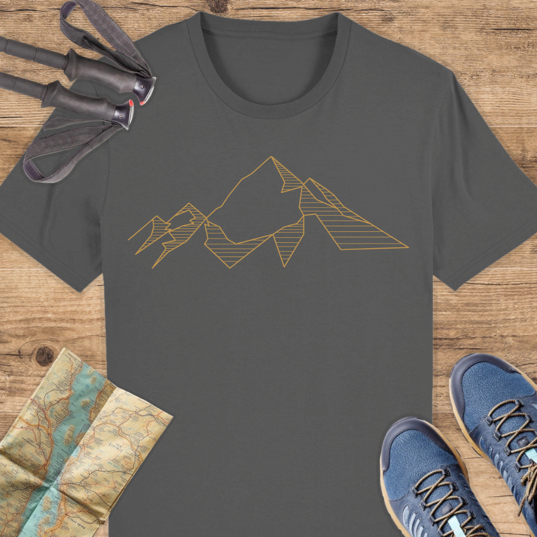 Unisex Bio T-Shirt Line-Art Berge