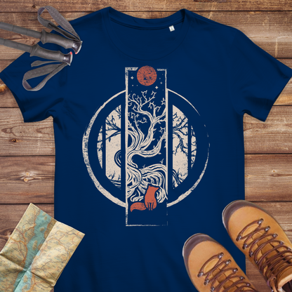 Damen Medium Fit Bio T-Shirt Fuchs Baum