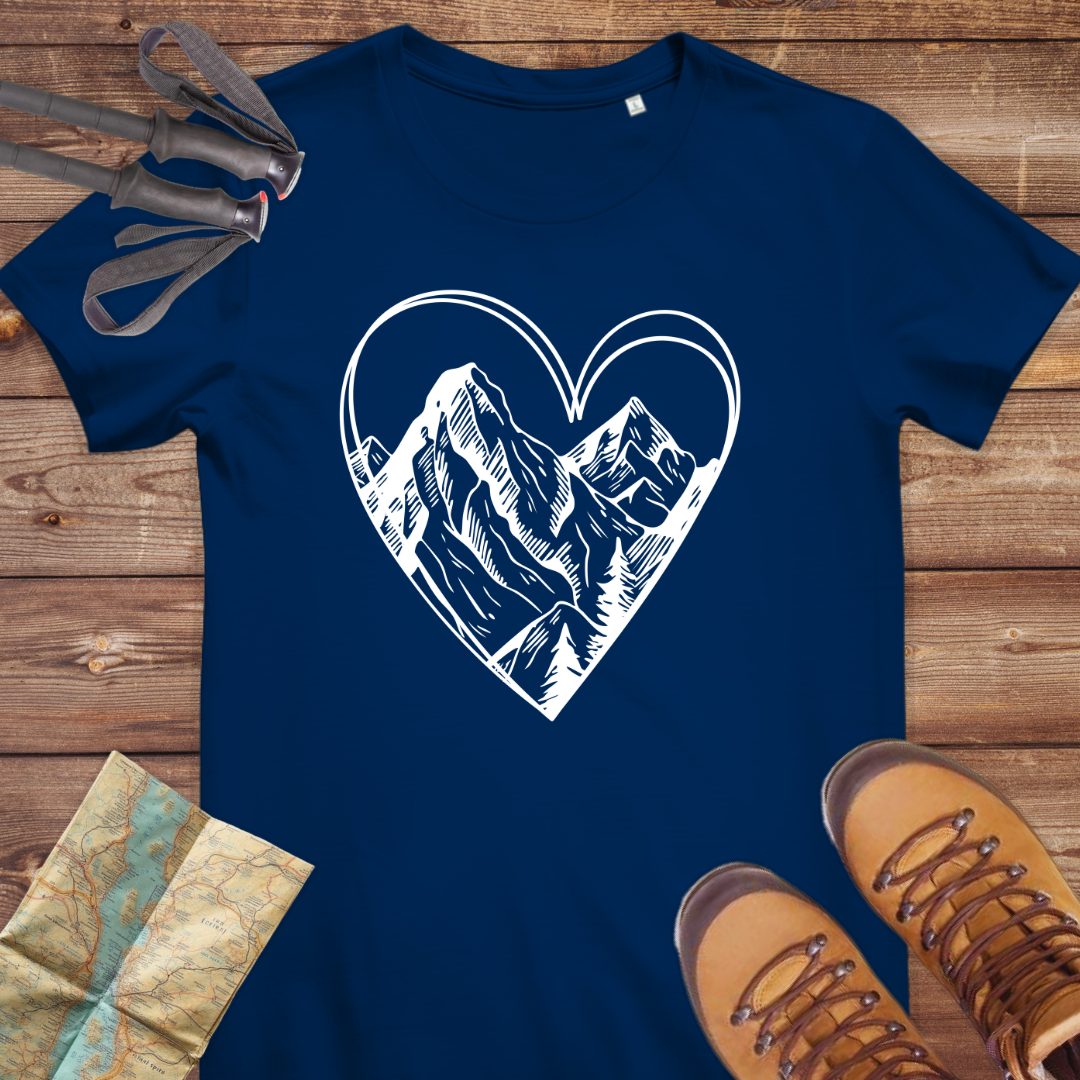 Damen Medium Fit Bio T-Shirt Berge