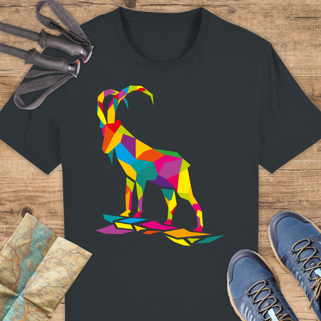 Unisex Bio T-Shirt Bunter Polygon Steinbock