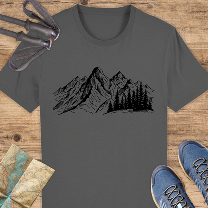 Unisex Bio T-Shirt Gezeichnete Berge