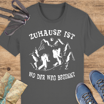 Unisex Bio T-Shirt Zuhause ist wo der Weg beginnt