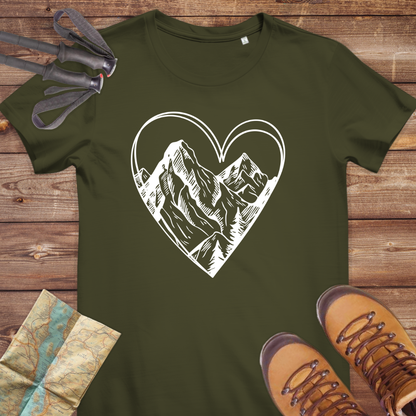 Damen Medium Fit Bio T-Shirt Berge