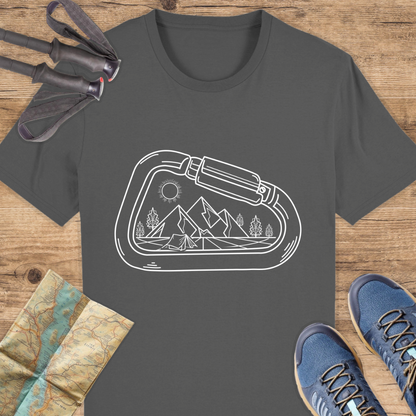 Unisex Bio T-Shirt Karabiner Berge