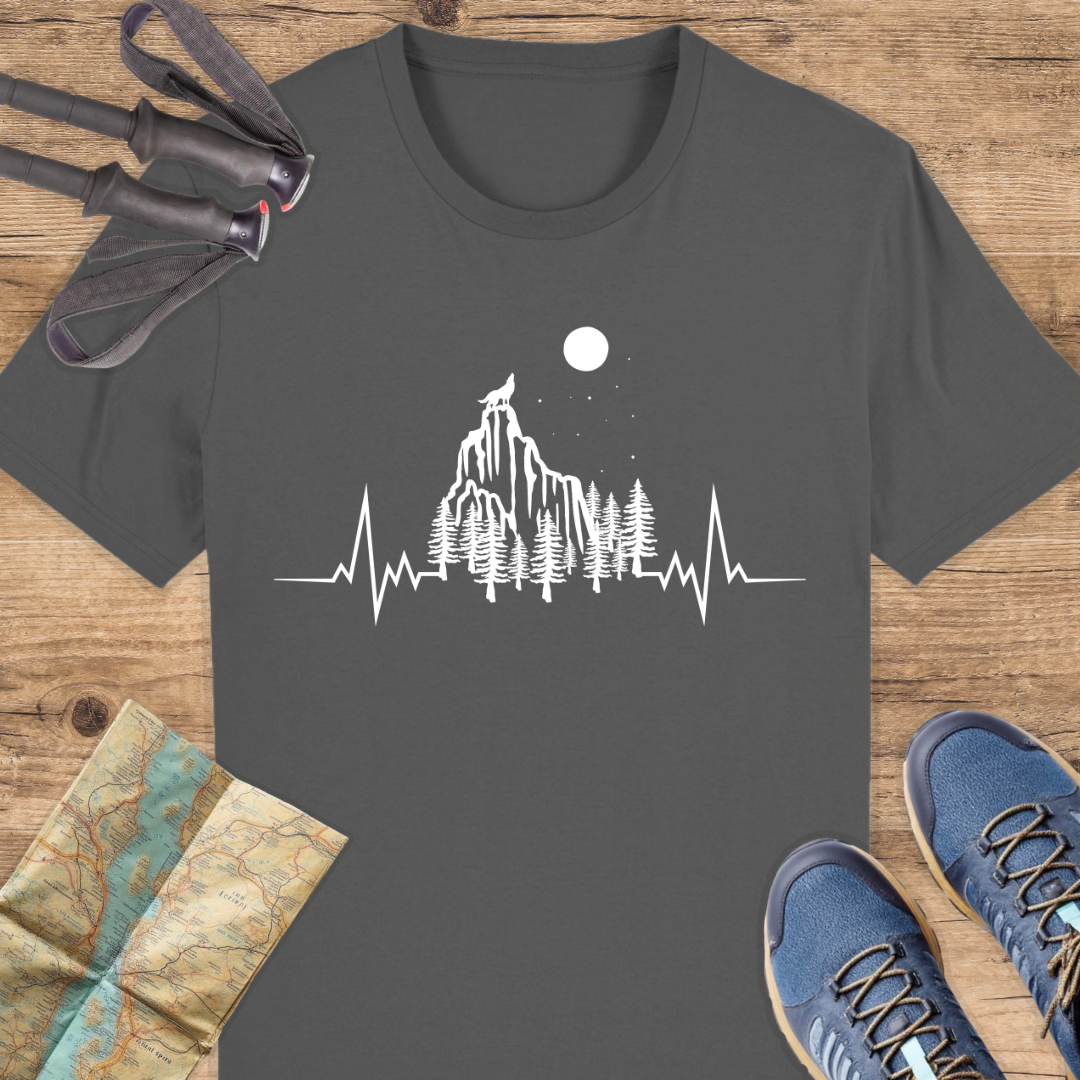 Unisex Bio T-Shirt Herzschlag wandern